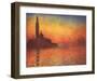 San Giorgio Maggiore by Twilight, c.1908-Claude Monet-Framed Art Print