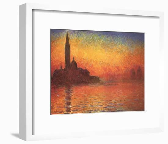 San Giorgio Maggiore by Twilight, c.1908-Claude Monet-Framed Art Print