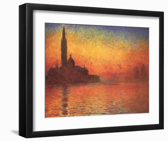 San Giorgio Maggiore by Twilight, c.1908-Claude Monet-Framed Art Print