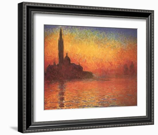 San Giorgio Maggiore by Twilight, c.1908-Claude Monet-Framed Art Print