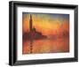 San Giorgio Maggiore by Twilight, c.1908-Claude Monet-Framed Art Print