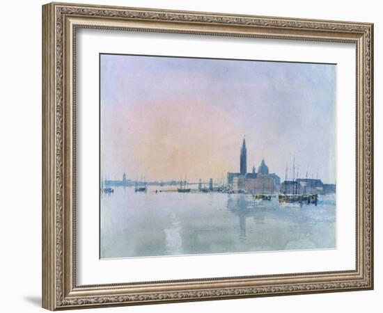 San Giorgio Maggiore from the Dogana, 1819-J. M. W. Turner-Framed Giclee Print