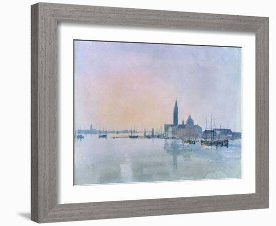 San Giorgio Maggiore from the Dogana, 1819-J. M. W. Turner-Framed Giclee Print