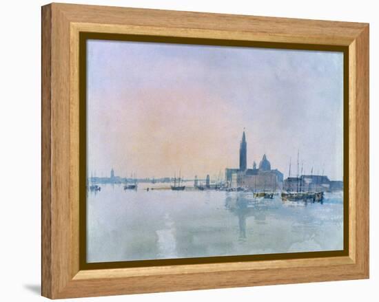 San Giorgio Maggiore from the Dogana, 1819-J. M. W. Turner-Framed Premier Image Canvas