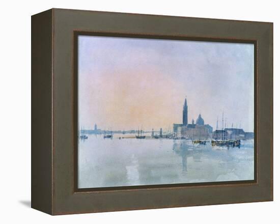 San Giorgio Maggiore from the Dogana, 1819-J. M. W. Turner-Framed Premier Image Canvas