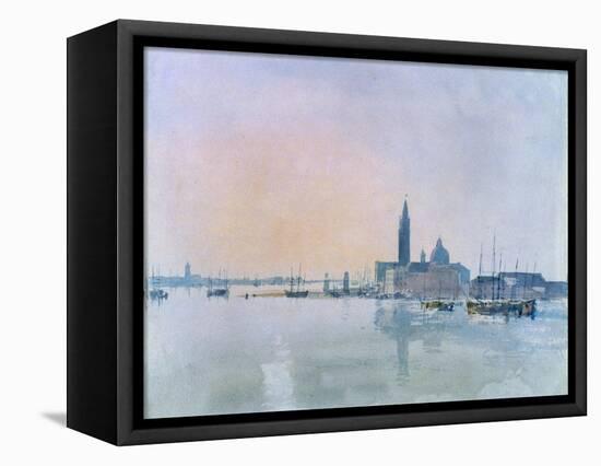 San Giorgio Maggiore from the Dogana, 1819-J. M. W. Turner-Framed Premier Image Canvas