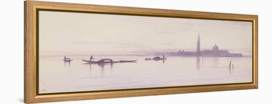 San Giorgio Maggiore from the Lagoon, Venice-Edward Lear-Framed Premier Image Canvas