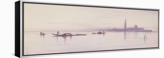 San Giorgio Maggiore from the Lagoon, Venice-Edward Lear-Framed Premier Image Canvas