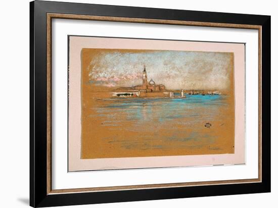 San Giorgio Maggiore, Venice, 1880 (Pastel & Charcoal on Paper)-James Abbott McNeill Whistler-Framed Giclee Print