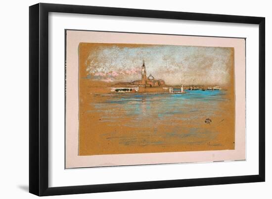 San Giorgio Maggiore, Venice, 1880 (Pastel & Charcoal on Paper)-James Abbott McNeill Whistler-Framed Giclee Print