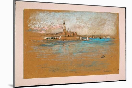 San Giorgio Maggiore, Venice, 1880 (Pastel & Charcoal on Paper)-James Abbott McNeill Whistler-Mounted Giclee Print