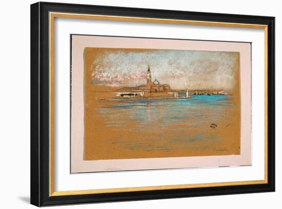 San Giorgio Maggiore, Venice, 1880 (Pastel & Charcoal on Paper)-James Abbott McNeill Whistler-Framed Giclee Print