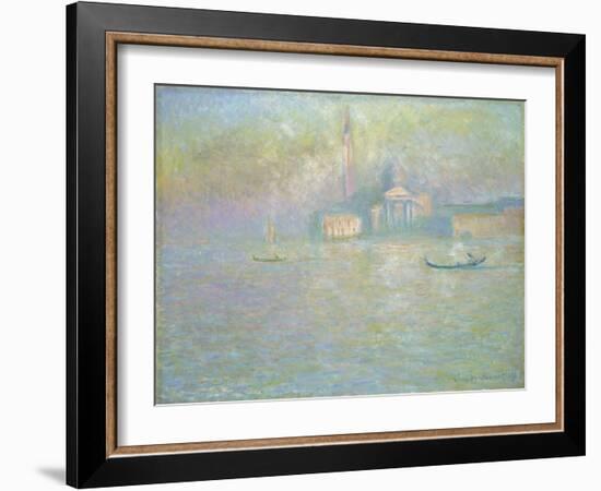 San Giorgio Maggiore, Venice, 1908 (Oil on Canvas)-Claude Monet-Framed Giclee Print