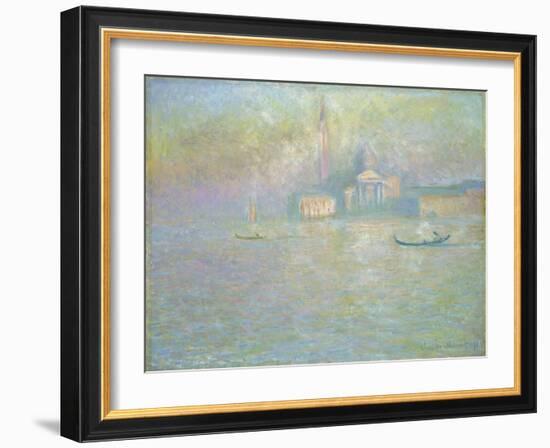 San Giorgio Maggiore, Venice, 1908 (Oil on Canvas)-Claude Monet-Framed Giclee Print