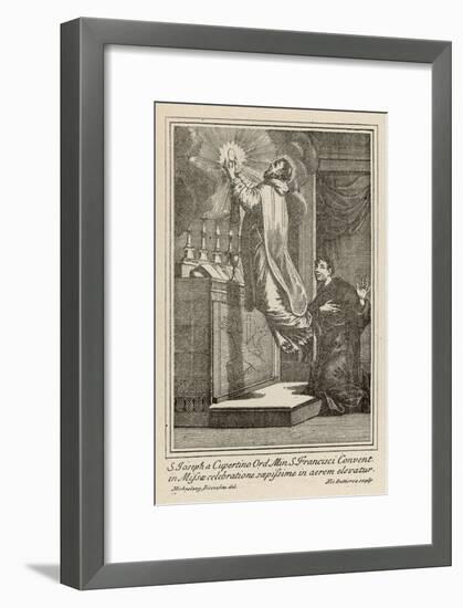 San Giuseppe di Copertino is Levitated to the Altar While He Celebrates Mass-null-Framed Art Print