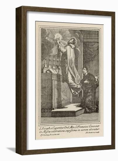 San Giuseppe di Copertino is Levitated to the Altar While He Celebrates Mass-null-Framed Art Print