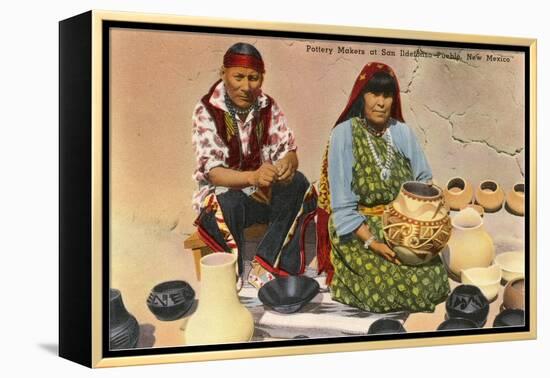 San Ildefonso Pottery Makers, New Mexico-null-Framed Stretched Canvas