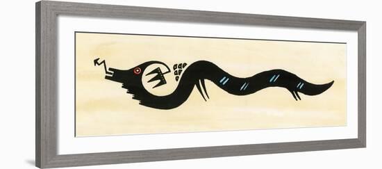 San Ildefonso Pueblo Horned Serpent of the Underworld, Avan Yu, New Mexico-null-Framed Giclee Print