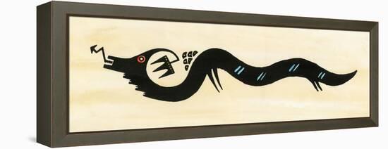 San Ildefonso Pueblo Horned Serpent of the Underworld, Avan Yu, New Mexico-null-Framed Premier Image Canvas