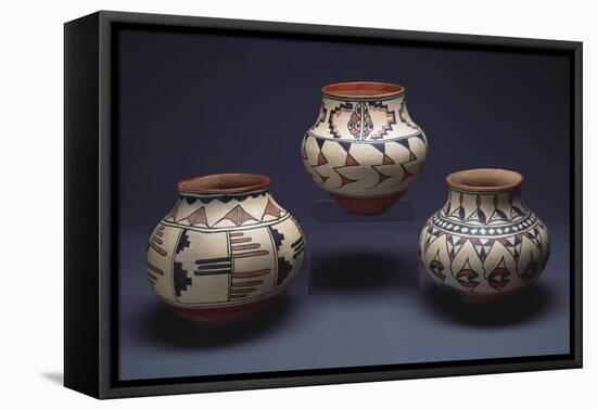 San Ildefonso Pueblo Pottery-null-Framed Premier Image Canvas