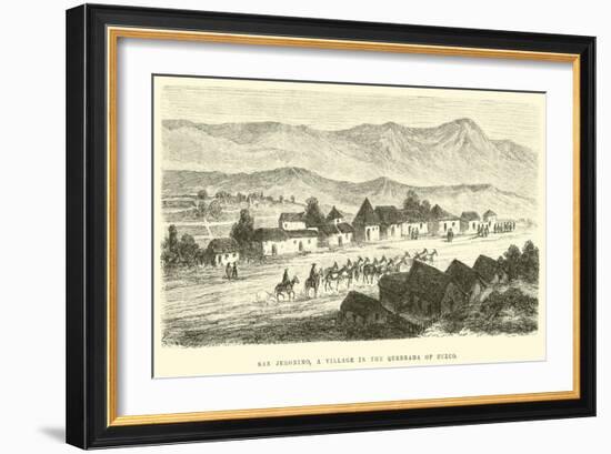 San Jeronimo, a Village in the Quebrada of Cuzco-Édouard Riou-Framed Giclee Print