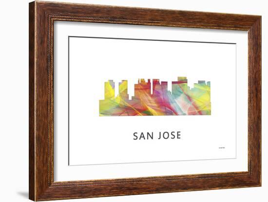 San Jose California Skyline-Marlene Watson-Framed Giclee Print