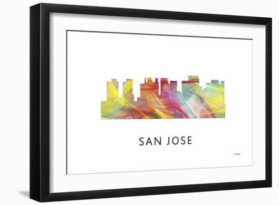 San Jose California Skyline-Marlene Watson-Framed Giclee Print