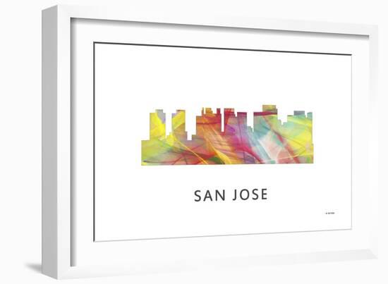 San Jose California Skyline-Marlene Watson-Framed Giclee Print