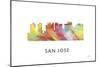 San Jose California Skyline-Marlene Watson-Mounted Giclee Print