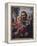 San Jose (Saint Joseph) Holds His Son in One Hand a Lily Stem in the Other-null-Framed Premier Image Canvas