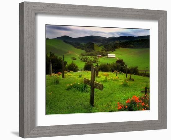 San Juan Batista Graveyard-Jody Miller-Framed Photographic Print