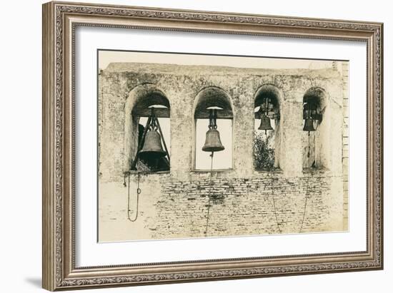 San Juan Capistrano Mission Bells-null-Framed Art Print