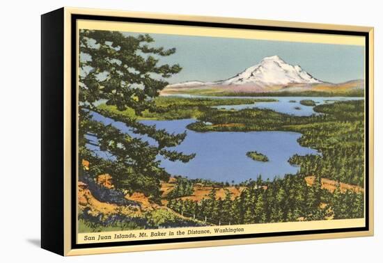 San Juan Islands, Mt. Baker, Washington-null-Framed Stretched Canvas