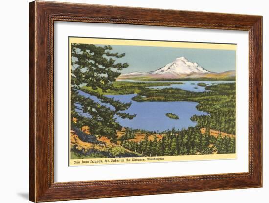 San Juan Islands, Mt. Baker, Washington-null-Framed Art Print