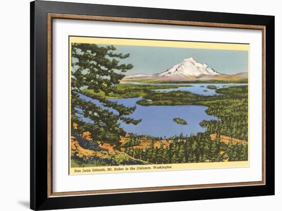 San Juan Islands, Mt. Baker, Washington-null-Framed Art Print