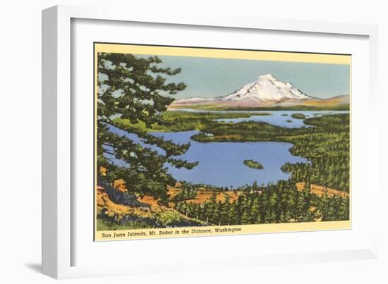 San Juan Islands, Mt. Baker, Washington-null-Framed Art Print