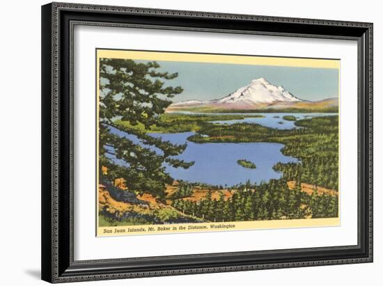 San Juan Islands, Mt. Baker, Washington-null-Framed Art Print