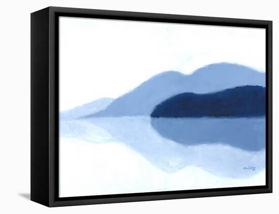 San Juan Islands Reflections, C.2021 (Casein on Paper)-Janel Bragg-Framed Premier Image Canvas