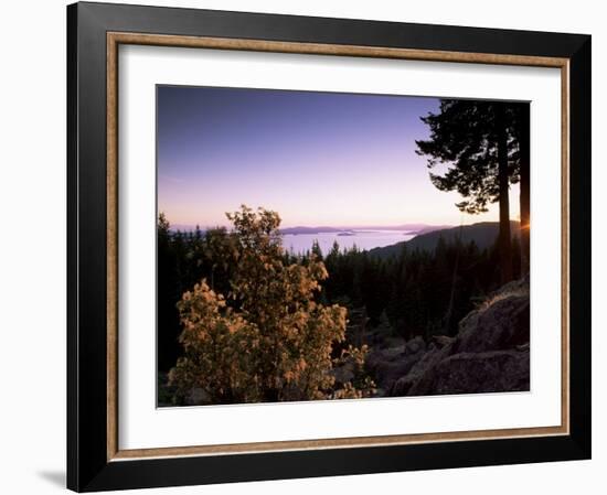 San Juan Islands Seen from Chuckanut Drive, Puget Sound, Washington State-Aaron McCoy-Framed Photographic Print