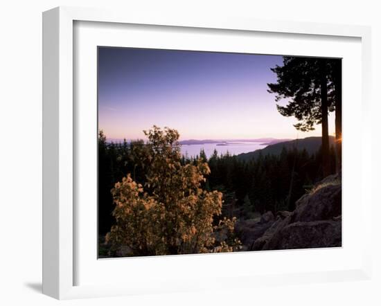 San Juan Islands Seen from Chuckanut Drive, Puget Sound, Washington State-Aaron McCoy-Framed Photographic Print