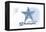 San Juan Islands, Washington - Starfish - Blue - Coastal Icon-Lantern Press-Framed Stretched Canvas