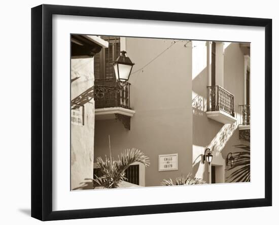 San Juan, Old Town, Colonial Architecture, Puerto Rico-Michele Falzone-Framed Photographic Print