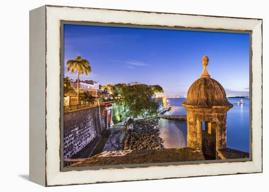 San Juan, Puerto Rico Coast at Paseo De La Princesa.-SeanPavonePhoto-Framed Premier Image Canvas