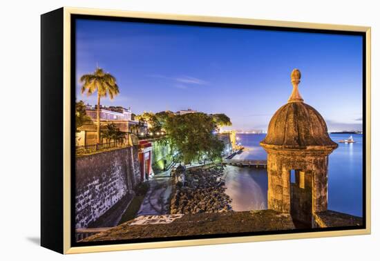 San Juan, Puerto Rico Coast at Paseo De La Princesa.-SeanPavonePhoto-Framed Premier Image Canvas
