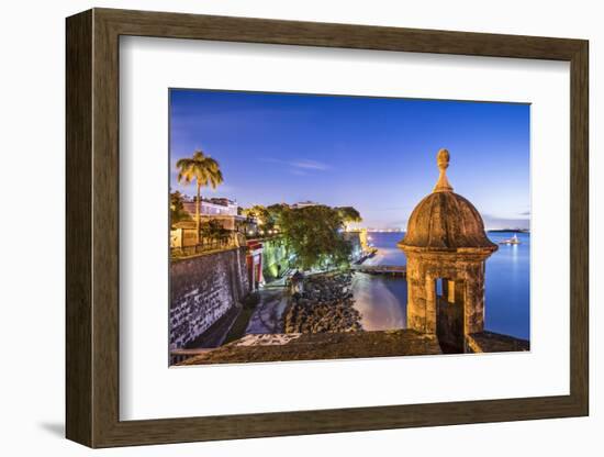San Juan, Puerto Rico Coast at Paseo De La Princesa.-SeanPavonePhoto-Framed Premium Photographic Print