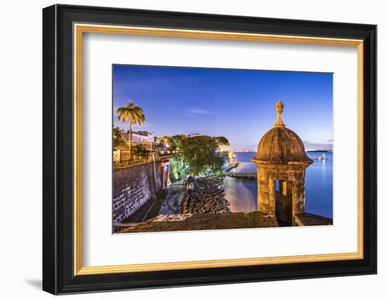 San Juan, Puerto Rico Coast at Paseo De La Princesa.-SeanPavonePhoto-Framed Premium Photographic Print