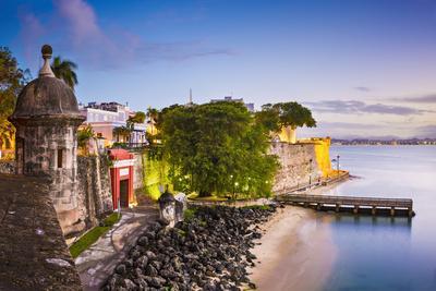 San Juan Puerto Rico Coast At Paseo De La Princesa Photographic