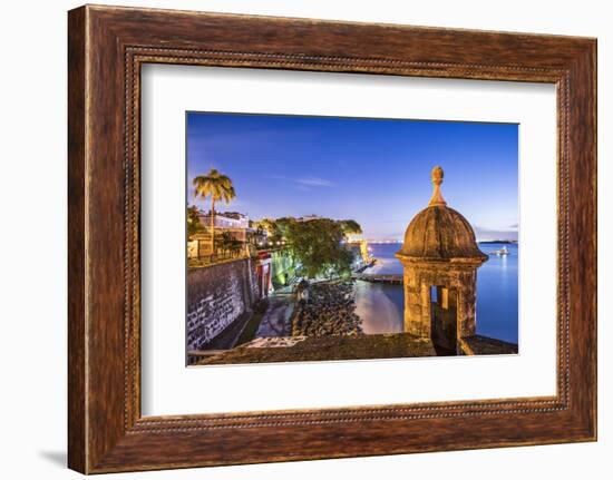 San Juan, Puerto Rico Coast at Paseo De La Princesa.-SeanPavonePhoto-Framed Photographic Print