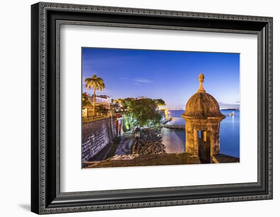 San Juan, Puerto Rico Coast at Paseo De La Princesa.-SeanPavonePhoto-Framed Photographic Print