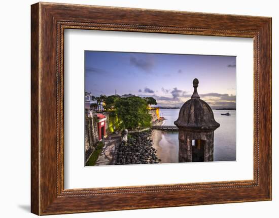 San Juan, Puerto Rico Coast at Paseo De La Princesa.-SeanPavonePhoto-Framed Photographic Print